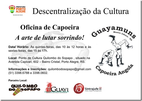 Web Flyer . Oficina Capoeira . Descentralização Cultura 2014-1 A3